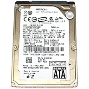 Hitachi Travelstar 250GB 2.5" Laptop Hard Drive (Pullout, Tested)