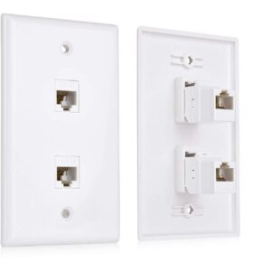Cat6 Wall Socket Faceplate Double Port
