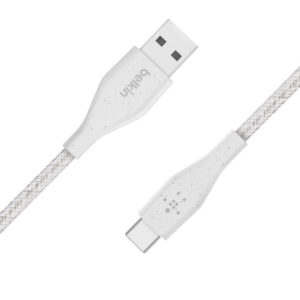 Belkin DuraTek Plus USB-C to USB-A Cable with Strap 1M White