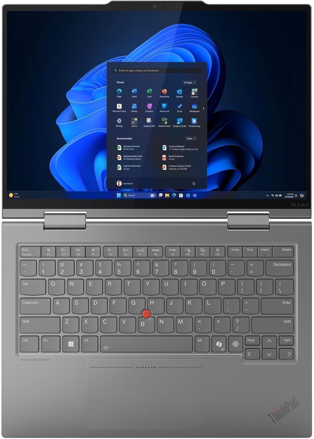Lenovo ThinkPad X1 2-in-1 Gen 10 Aura Edition Intel Core Ultra 7 268V vPro 32GB RAM 1TB SSD 14″ WUXGA Touchscreen with Pen (21NU003KUS) - Image 4