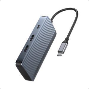 Anker USB-C Hub (7-in-1, Dual Display) Gray