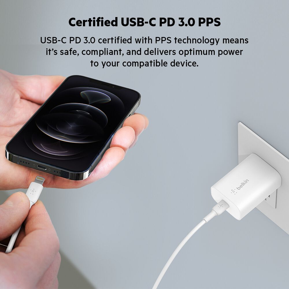 Belkin 25W USB-C PD Wall Charger with PPS - Image 2