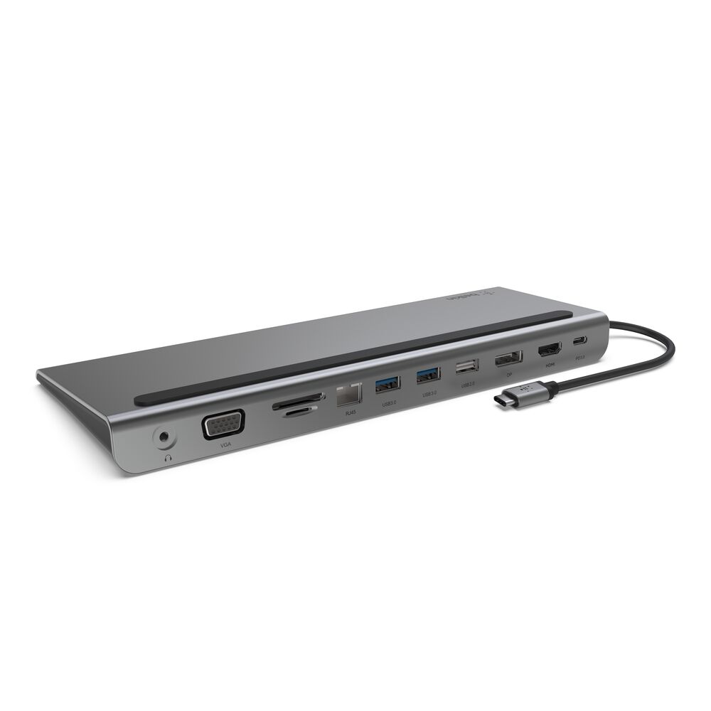 Belkin CONNECT 11-in-1 USB-C Multiport Dock and Stand Grey