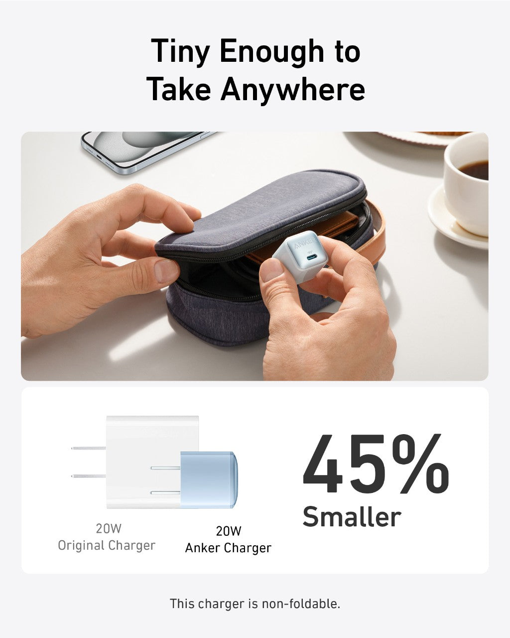 Anker Charger 20W 1C Black - Image 3