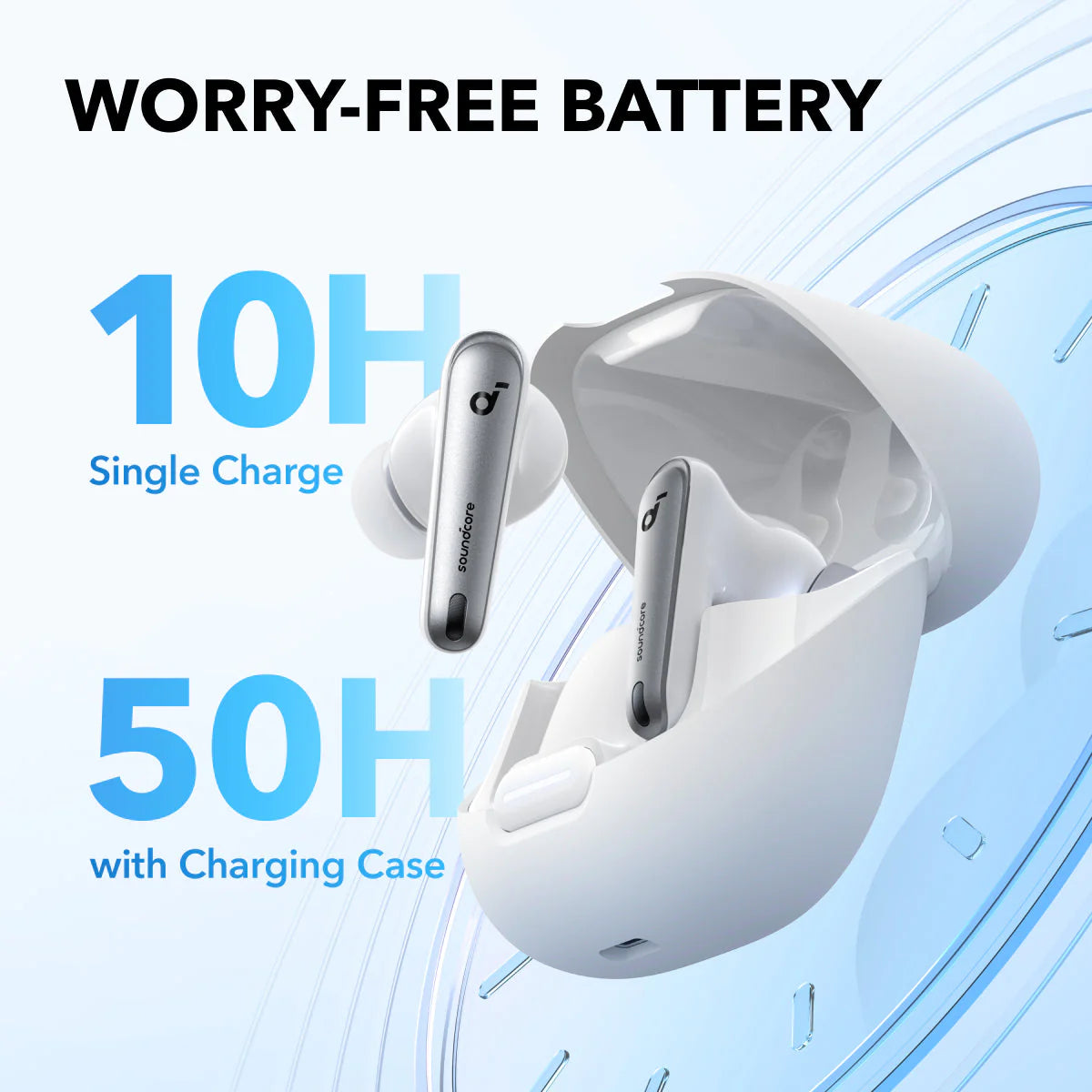 Soundcore Liberty 4 NC Earbuds White - Image 3