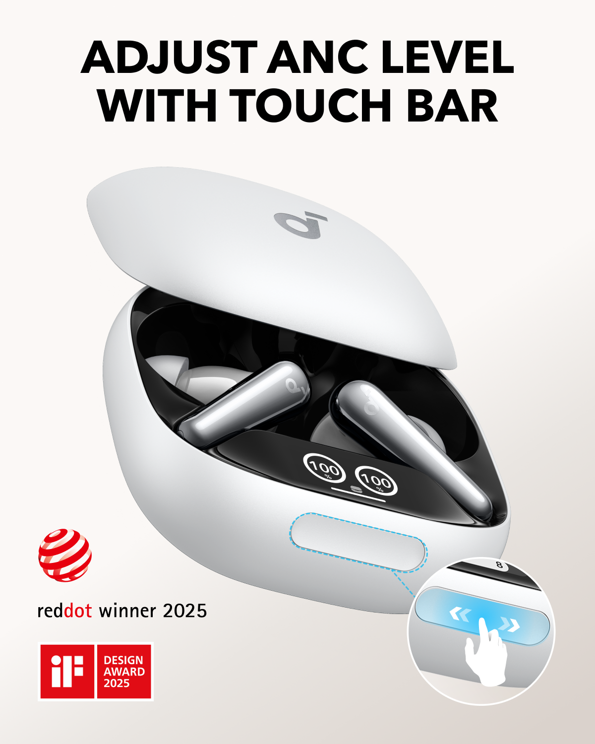 Soundcore Liberty 4 Pro Earbuds White - Image 2