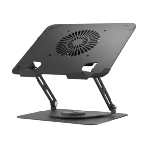 Green Lion Adjustable Laptop Stand with Cooling Fan Black