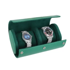 Green Lion Duo Watch Roll Case Green