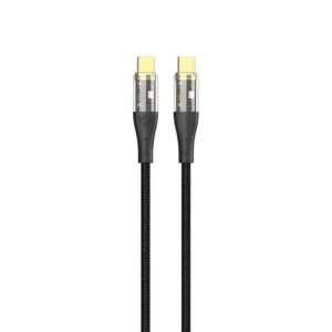 Green Lion Transparent Cable USB-C to USB-C Braided Black