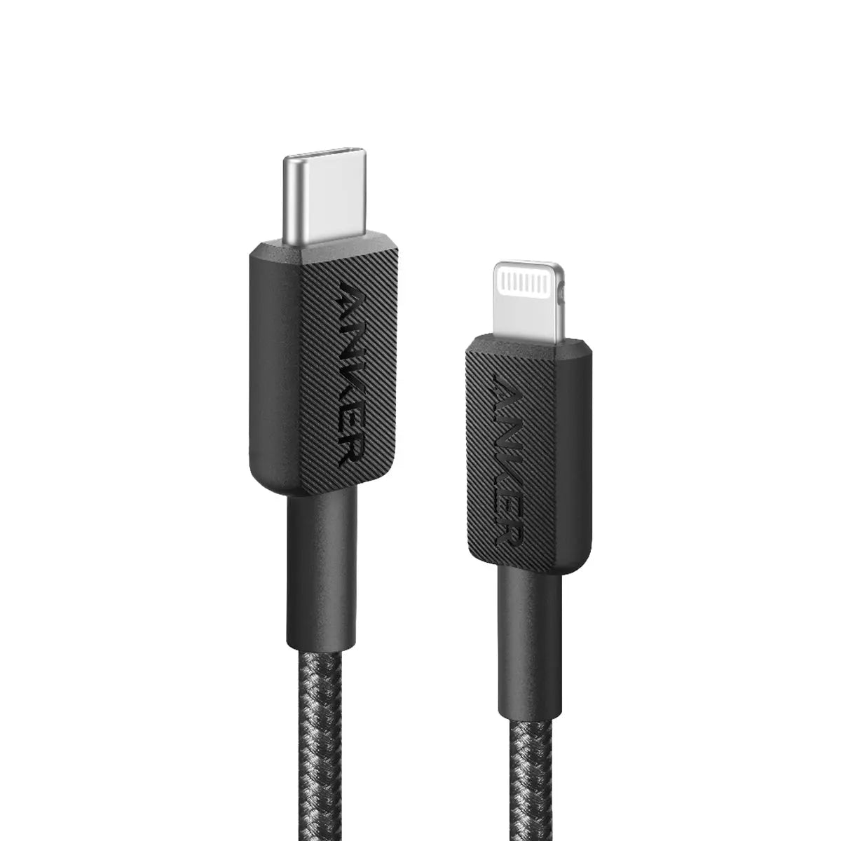 Anker 322 USB-C to Lightning Cable (3ft Braided) Black