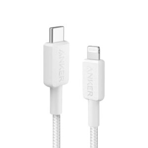 Anker 322 USB-C to Lightning Cable (3ft Braided) White