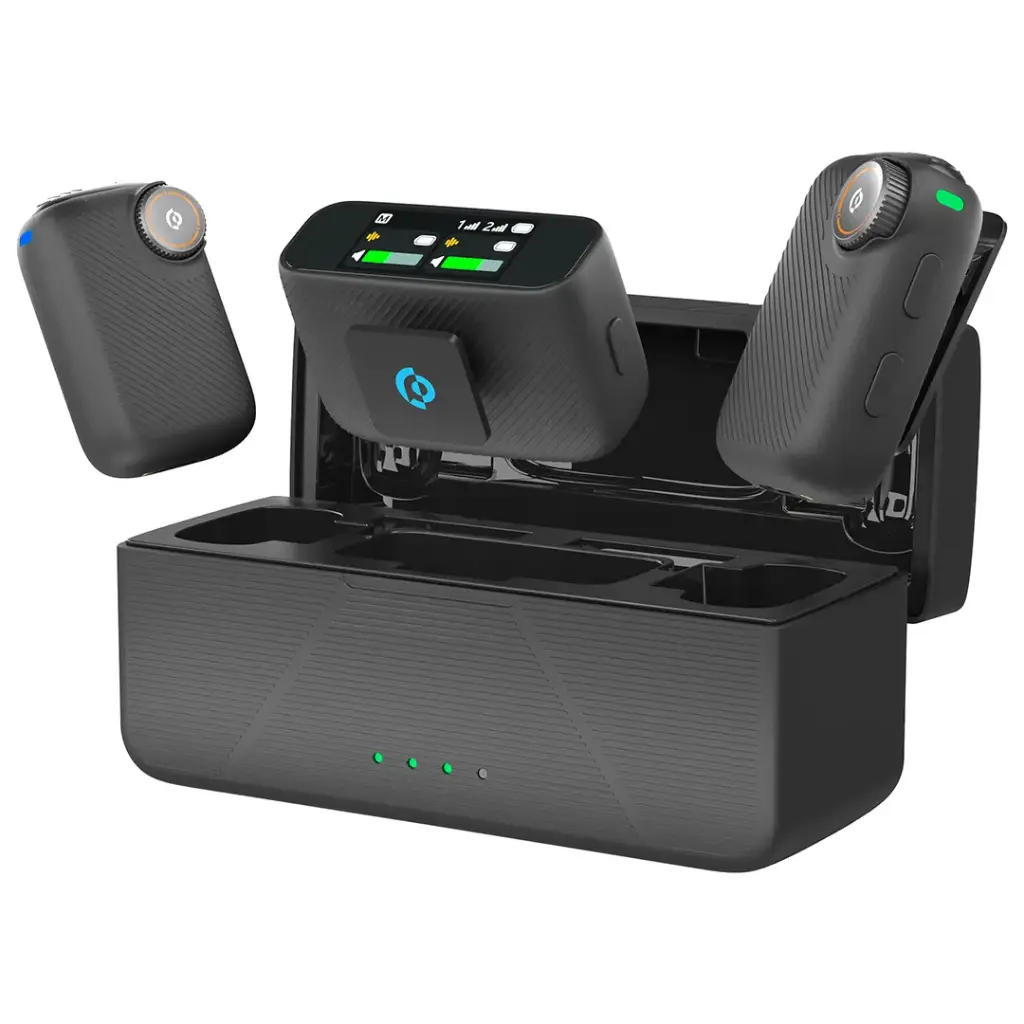 Powerology Pure Q1 Microphone With AI Noise Cancelling Touch Screen Black